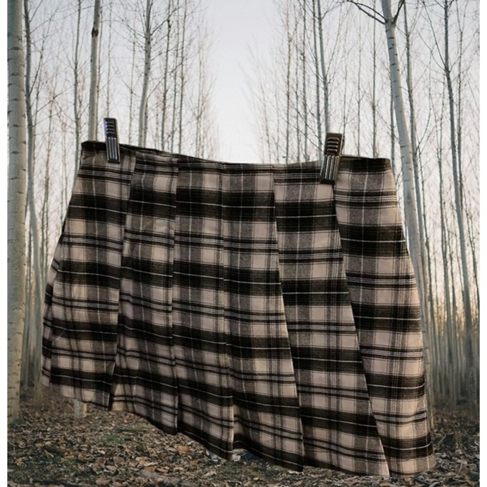 Forever 21 Pleated Plaid Mini Skirt, Junior (NEW)